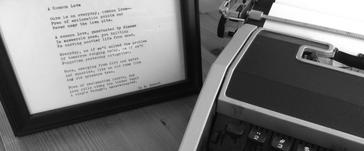 Demand Poetry Elizabeth Howard typewriter