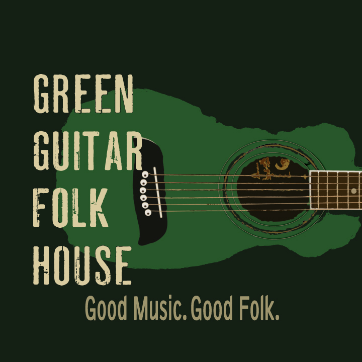 Green Guitar Folk House Logo